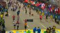 Boston Marathon at Moment of First Explosion