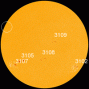 A new sunspot is emerging at the circled location. [Photo courtesy of NASA SDO/HMI]