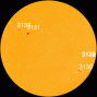 Sunspot complex AR3131-3133 is crackling with C-class solar flares. [Photo courtesy of NASA SDO/HMI]