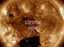 Solar wind flowing from this southern coronal hole should reach Earth on November 20th or 21st. [Photo courtesy of NASA SDO/AIA]