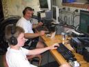 Alex Tkatch, KU1CW, and Duncan MacLachlan, KU0DM, operating multi-operator/two transmitter at K0KU.